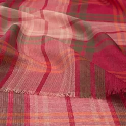 Lochcarron of Scotland Scarves & Wraps|Alba Hunting Rose Extra Fine Merino Stole