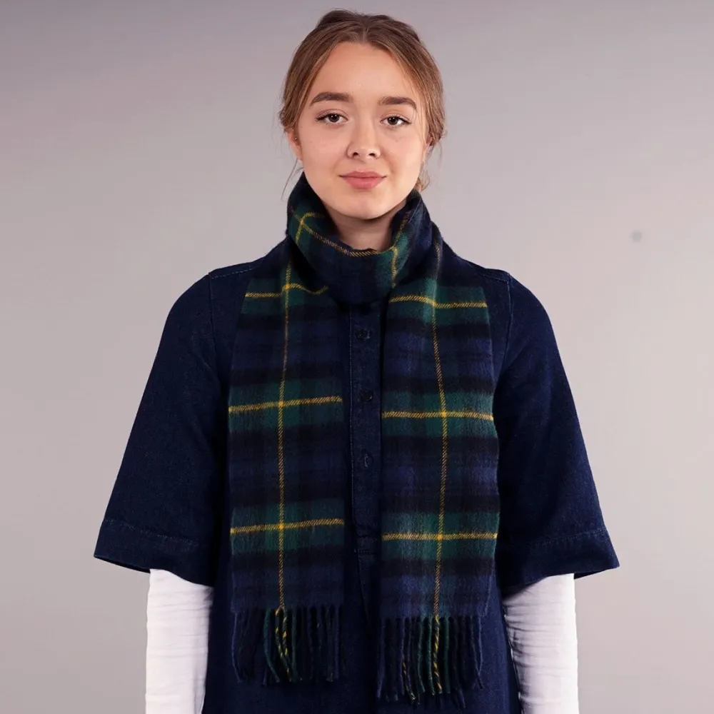 Lochcarron of Scotland Scarves & Wraps|Bowhill Gordon Clan Modern Tartan Lambswool Scarf