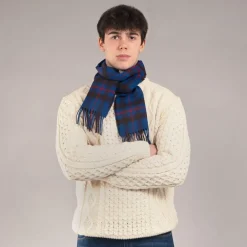 Lochcarron of Scotland Scarves & Wraps|Bowhill Elliot Modern Tartan Lambswool Scarf