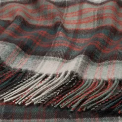 Lochcarron of Scotland Throws & Pillows|Border MacDonald Dress Weathered Tartan Lambswool Blanket