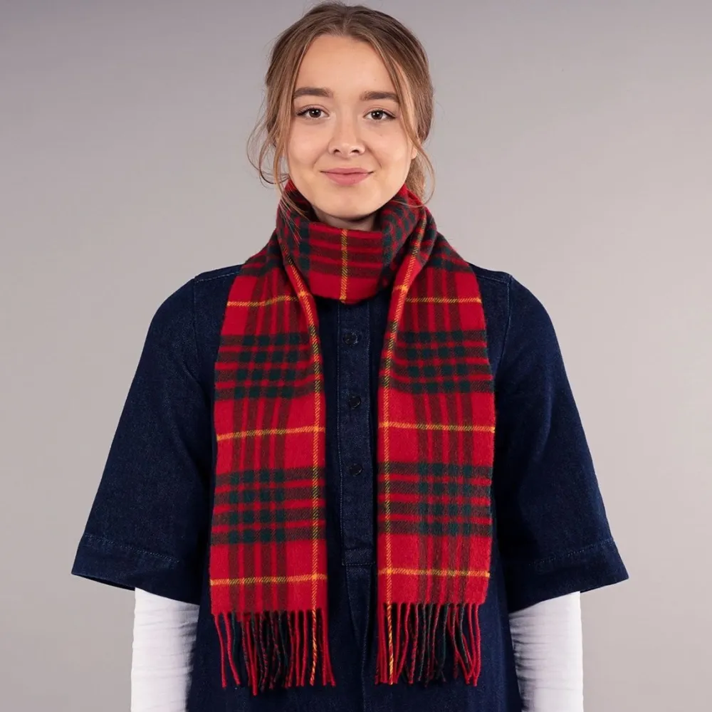 Lochcarron of Scotland Scarves & Wraps|Bowhill Cameron Modern Tartan Lambswool Scarf