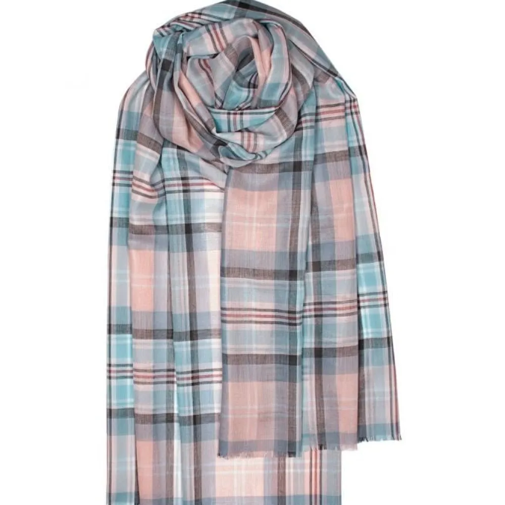 Lochcarron of Scotland Scarves & Wraps|Diana Princess of Wales Memorial Rose Tartan Extra Fine Merino Stole