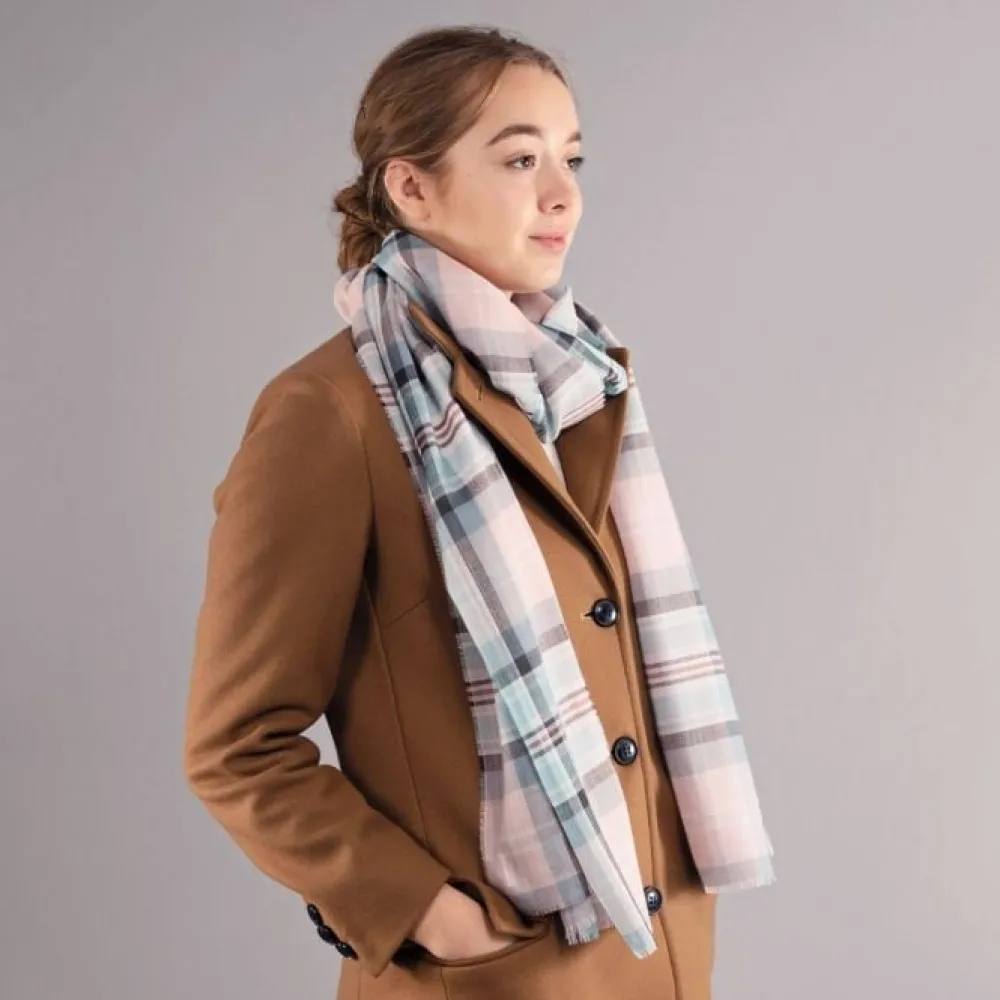 Lochcarron of Scotland Scarves & Wraps|Diana Princess of Wales Memorial Rose Tartan Extra Fine Merino Stole