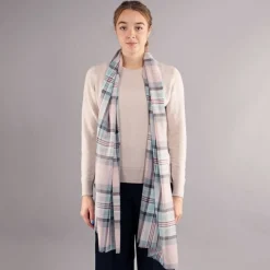 Lochcarron of Scotland Scarves & Wraps|Diana Princess of Wales Memorial Rose Tartan Extra Fine Merino Stole