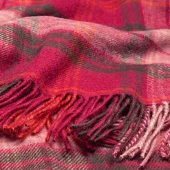 Lochcarron of Scotland Throws & Pillows|Hunting Rose Tartan Lambswool Blanket