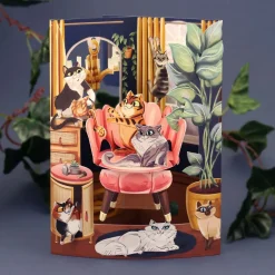 Greeting Cards|Lounging Cats Swing Card