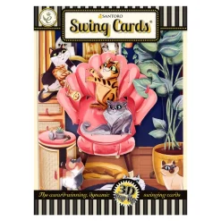 Greeting Cards|Lounging Cats Swing Card