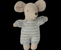 Maileg Maileg|Toys|Baby Mouse in Carry Cot - Blue
