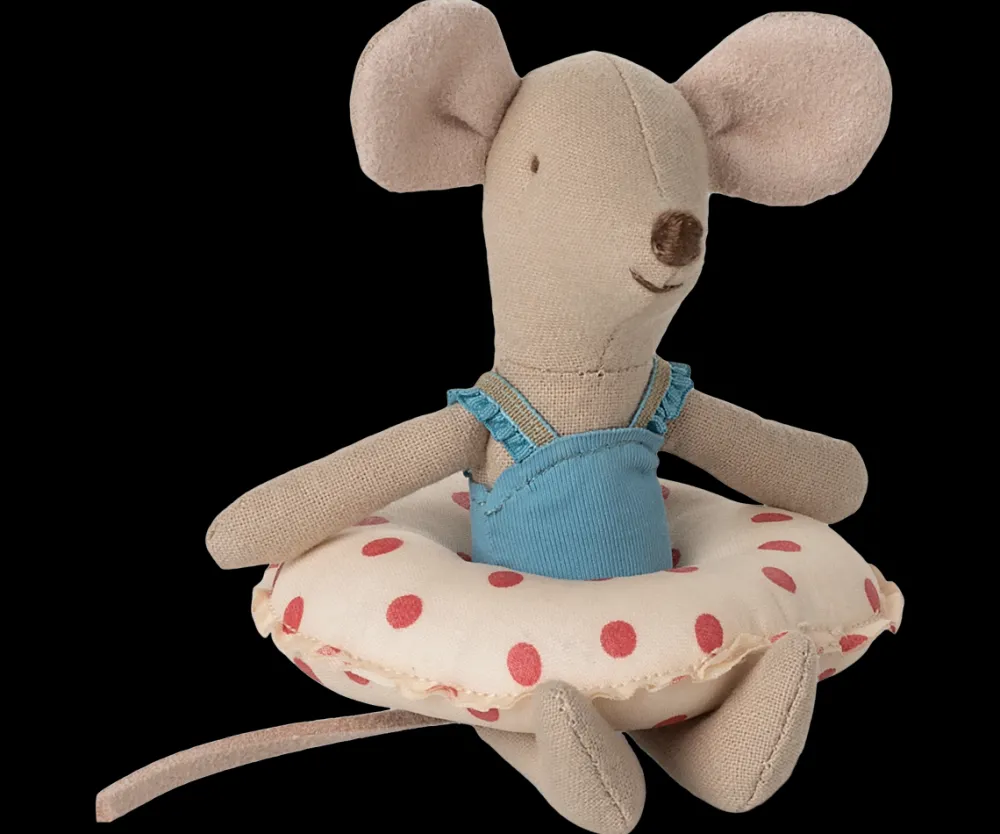 Maileg Maileg|Toys|Beach Mouse with Float, Little Sister - Red Dot