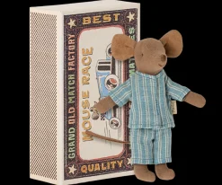 Maileg Maileg|Toys|Big Brother Mouse in Box (Blue Pajamas)