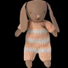 Maileg Maileg|Toys|Bunny, Micro - Brown - Dusty Rose Knitted Suit