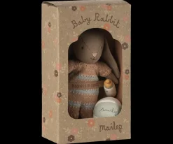 Maileg Toys|Bunny Set, Micro - Brown - Dusty Rose