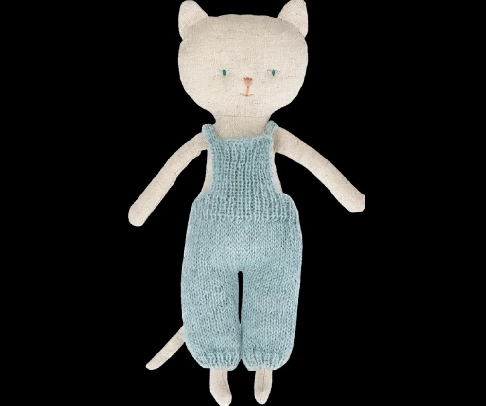 Maileg Maileg|Soft Toys|Chatons, Kitten in Overalls - Blond