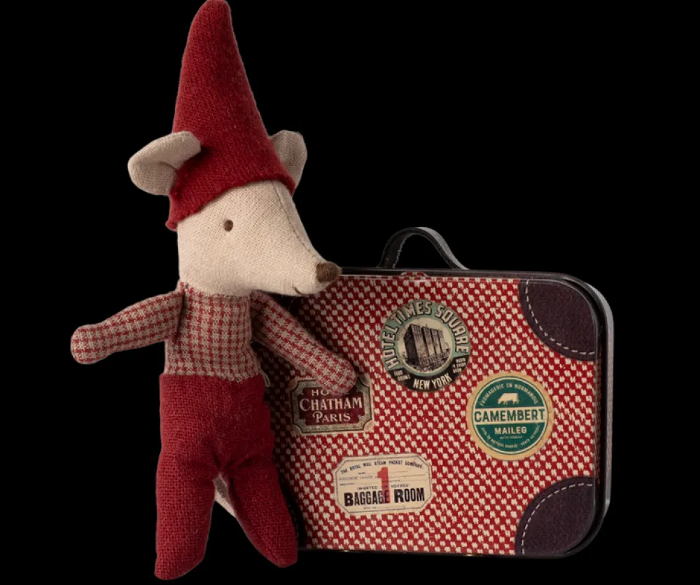 Maileg Maileg|Toys|Christmas Mouse, Baby in Suitcase