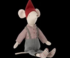 Maileg Maileg|Toys|Christmas Mouse, Medium - Overalls
