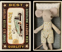 Maileg Maileg|Soft Toys|Little Brother Mouse in Matchbox