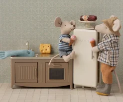Maileg Maileg|Toys|Metal Fridge, Mouse - Off White