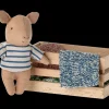 Maileg Maileg|Toys|Pig, Baby in Box (Boy)