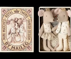 Maileg Maileg|Toys|Royal Twin Mice, Little Sister and Brother in Matchbox