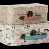 Maileg Toys|Suitcases with Fabric Set (Chevaux Heureux)