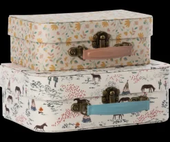 Maileg Toys|Suitcases with Fabric Set (Chevaux Heureux)