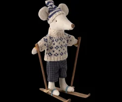 Maileg Maileg|Toys|Winter Mouse with Ski Set, Dad (Blue)
