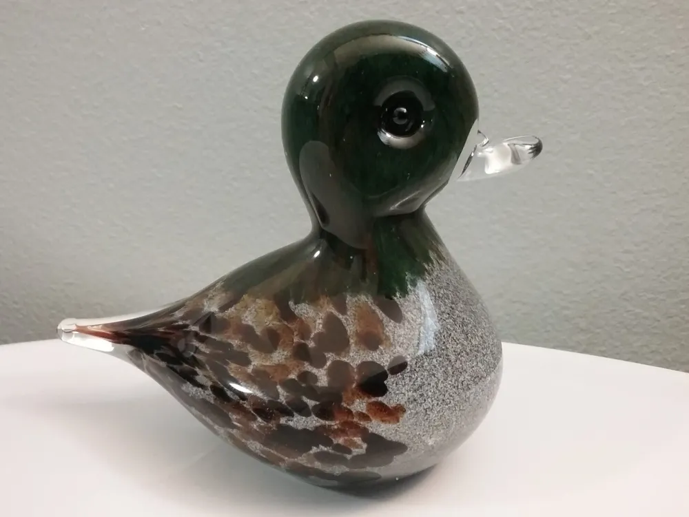 Langham Glass|Mallard Duck Glass Figurine