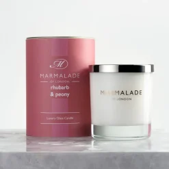 Marmalade of London Home Fragrance|Rhubarb & Peony Glass Candle