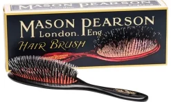 Mason Pearson Brushes & Combs|B4 Pure Boar Bristle Dark Ruby Pocket Hair Brush