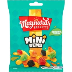 Sweets|Maynards Bassetts Mini Gems 130g