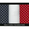 Handkerchiefs|Men's Polka Dot Patterns Boxed Cotton Handkerchiefs