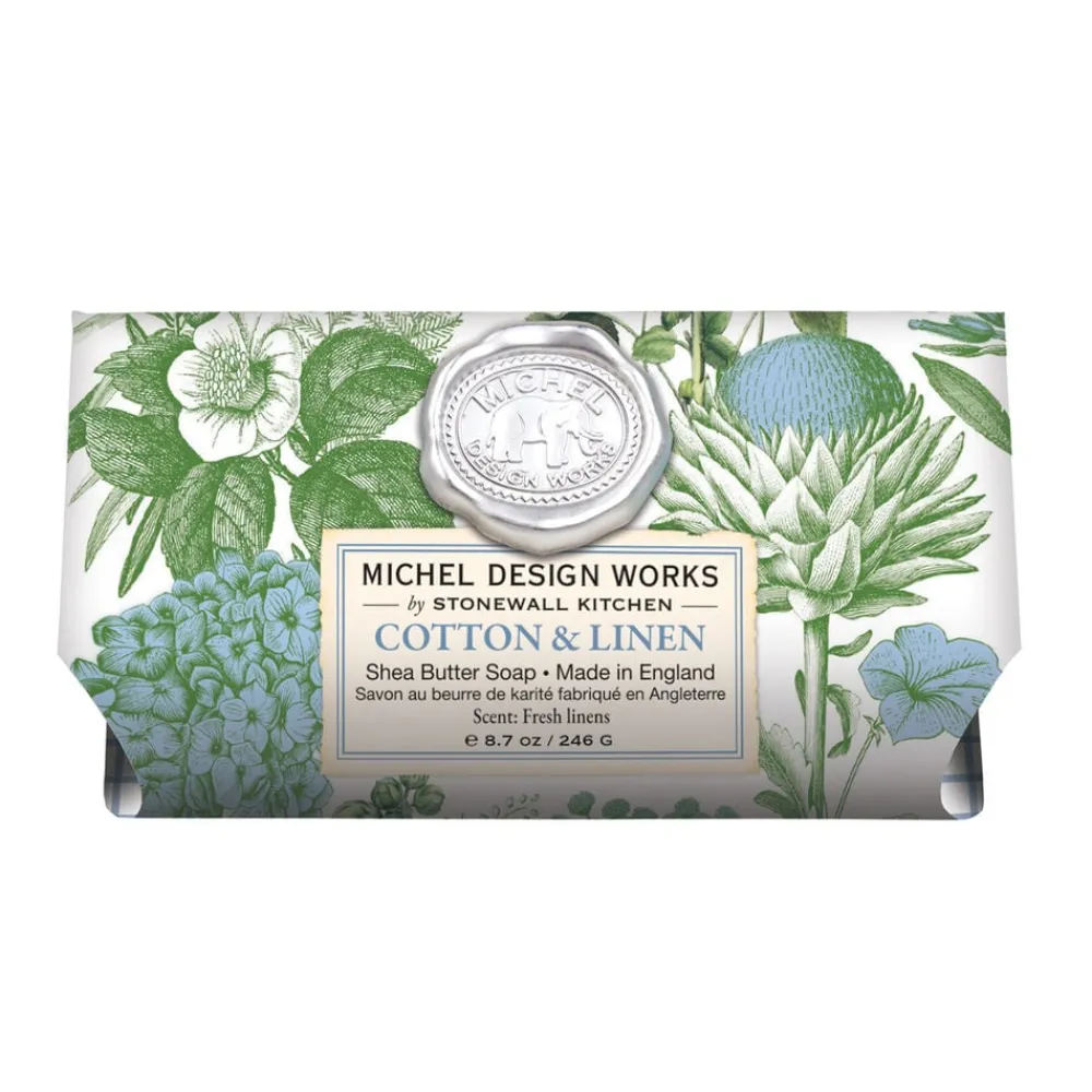 Michel Design Works Bar Soaps|Cotton & Linen Large Bath Bar Soap