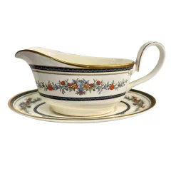 Vintage Minton Stanwood|Minton Stanwood Gravy Boat with Under Saucer