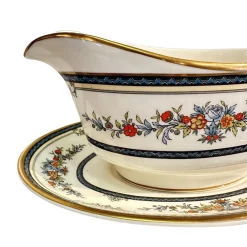 Vintage Minton Stanwood|Minton Stanwood Gravy Boat with Under Saucer