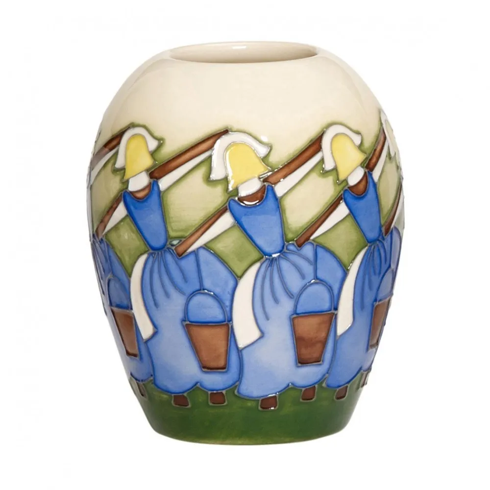 Moorcroft Pottery Moorcroft Pottery|Twelve Days of Christmas - 8 Maids a Milking 102/3 Vase