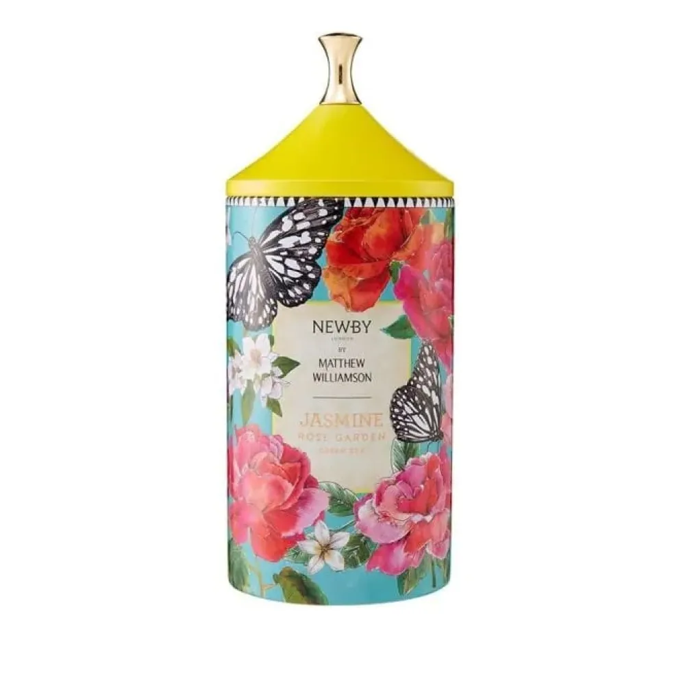 Newby Tea Newby Tea|Newby x Matthew Williamson Jasmine Rose Garden Green Loose Leaf Caddy