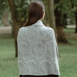 Scarves & Wraps|Newgrange Fern Wrap (Grey)