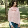 Scarves & Wraps|Newgrange Fern Wrap (Pastel Red)