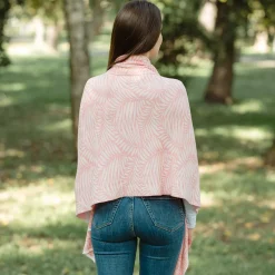 Scarves & Wraps|Newgrange Fern Wrap (Pastel Red)
