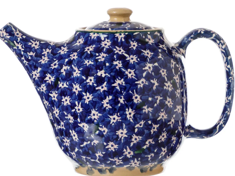 Nicholas Mosse Teapots|Dark Blue Lawn Oval Teapot