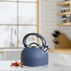 Tea Kettles|Oggi Stainless Steel Whistling Tea Kettle 1.9L (Blue)
