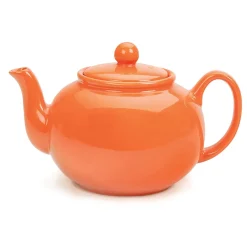 Teapots|Orange Stoneware Teapot