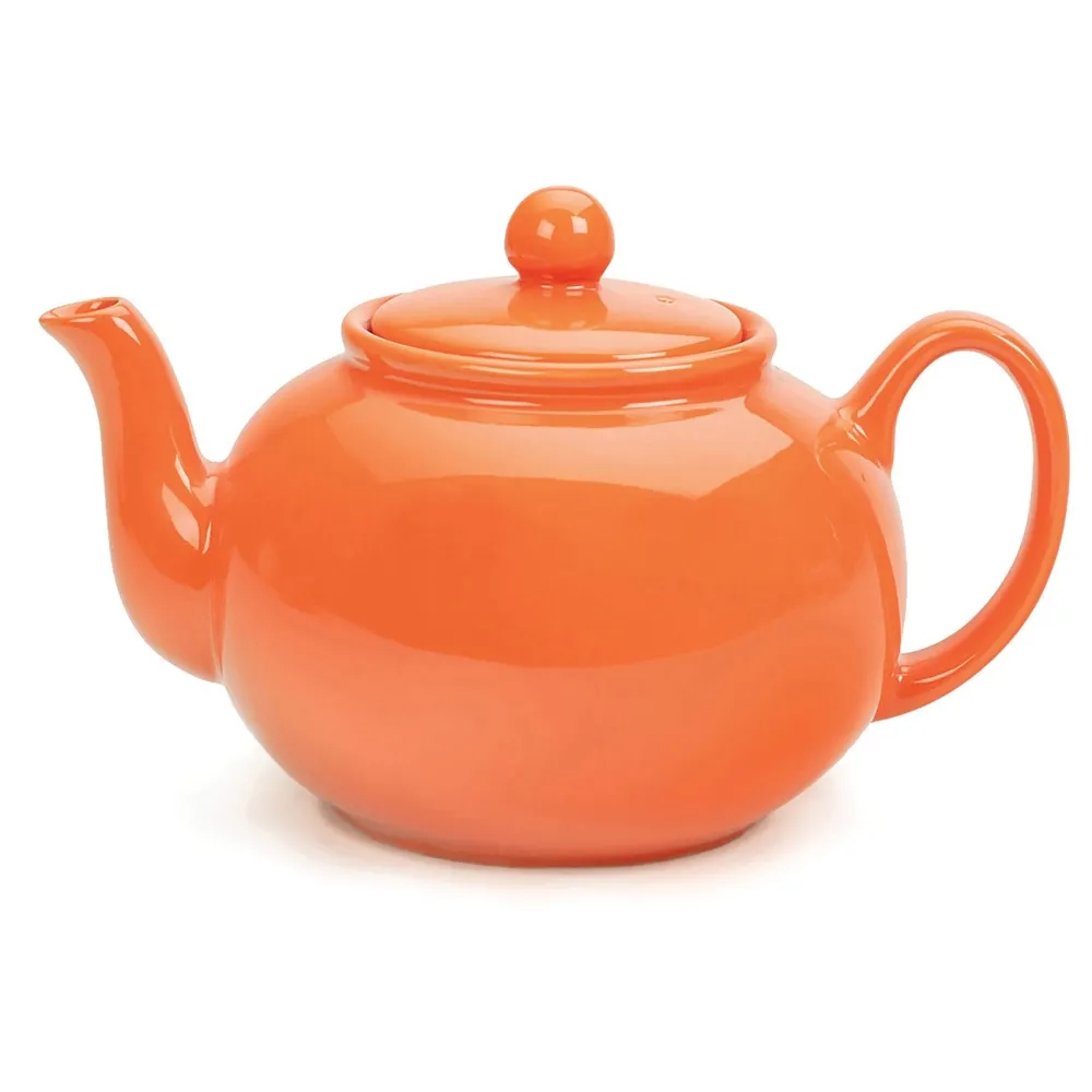 Teapots|Orange Stoneware Teapot