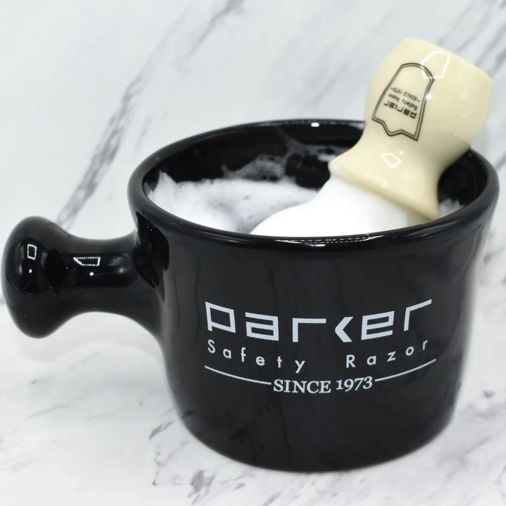 Blades & Shave Accessories|Parker Apothecary Black Shave Mug