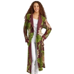 Robes, Nightgowns & Dresses|Passion Flower Burgundy Robe