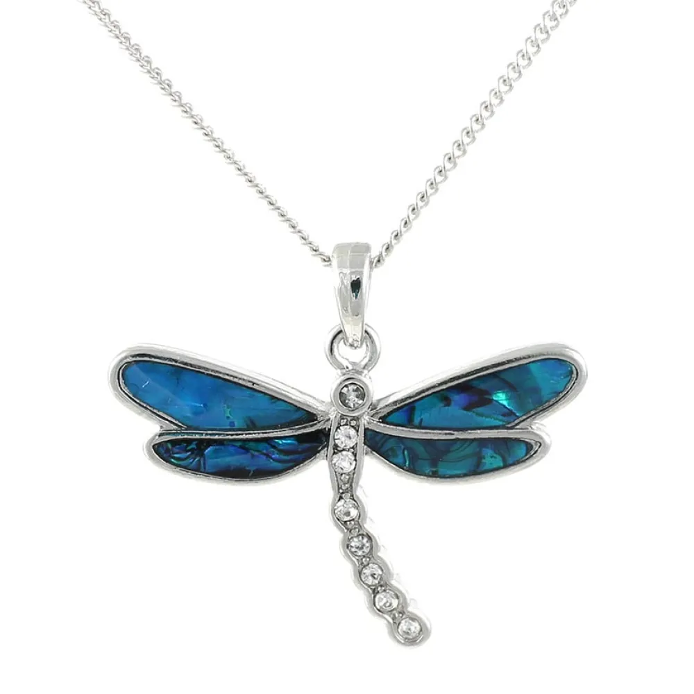 Necklaces & Pendants|Paua Shell Dragonfly Pendant Necklace