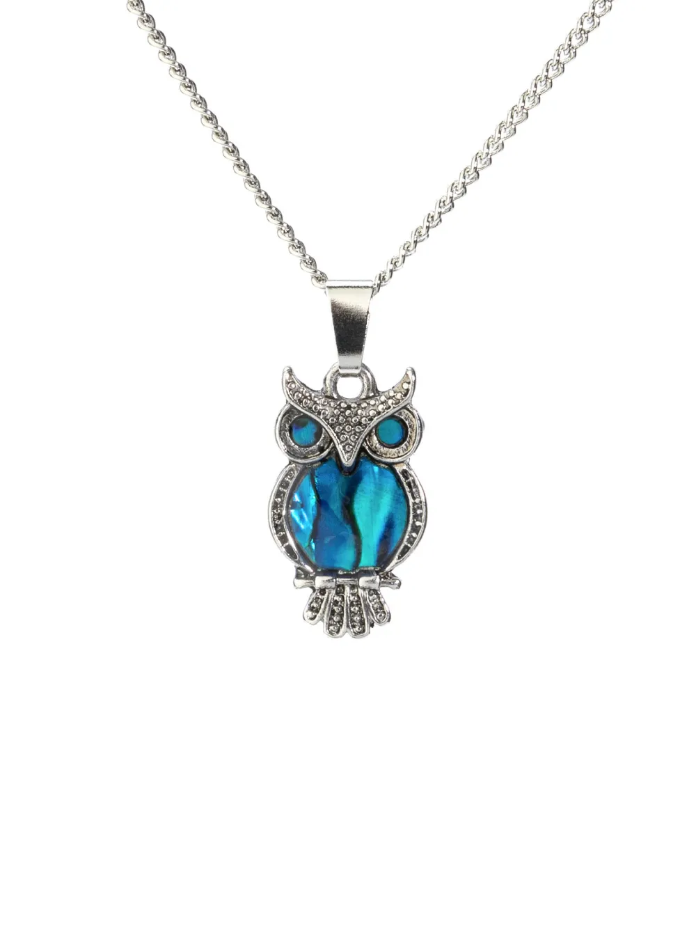 Necklaces & Pendants|Paua Shell Ornate Owl Pendant Necklace