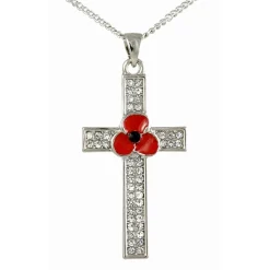 Necklaces & Pendants|Peace Poppy Cross Pendant Necklace