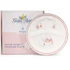 Peter Rabbit|Children's Tabletop|Peter Rabbit Pink Bunnies Divided Toddler Plate