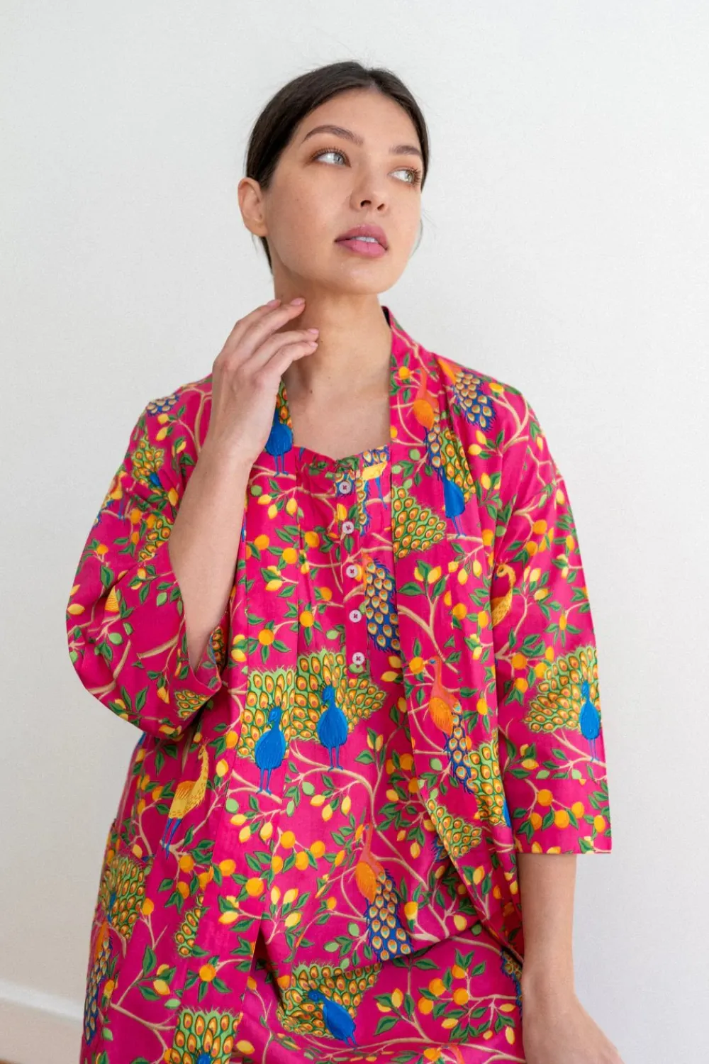 Robes, Nightgowns & Dresses|Pink Fearless Peacock Nighty Nite